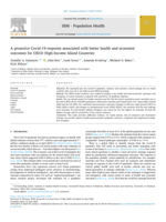 A proactive Covid-19 response associated with better health and economic outcomes for OECD High-Income Island Countries