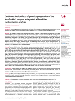 Cardiometabolic effects of genetic upregulation of the interleukin 1 receptor antagonist: a Mendelian randomisation analysis