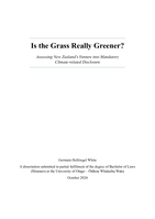 Is the Grass Really Greener? Assessing New Zealand's Venture into Mandatory Climate-related Disclosure