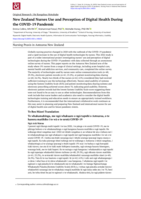 New Zealand Nurses Use and Perception of Digital Health During the COVID-19 Pandemic