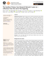 The Southern Primary Care Research Network 3 years on – reflections from the end of the beginning
