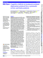 Cognitive deficits in treatment-resistant depression: protocol for a systematic review and meta-analysis