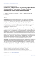 Intertwined, multidirectional and interactive: A qualitative study of students’ experiences of interprofessional competencies during an oral pathology module