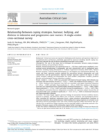 Relationship between coping strategies, burnout, bullying, and distress in intensive and progressive care nurses: A single-centre cross-sectional survey