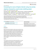 Forecasting the course of bipolar disorder using rest-activity rhythms: Protocol for a multi-study modelling project