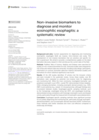 Non-invasive biomarkers to diagnose and monitor eosinophilic esophagitis: a systematic review