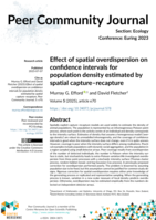 Effect of spatial overdispersion on confidence intervals for population density estimated by spatial capture–recapture