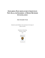 Exploring post-deployment growth in New Zealand soldiers: A mixed-methods investigation