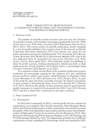 Peer Community In Archaeology: a community-driven free and transparent system for preprints peer-reviewing