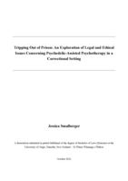 Tripping out of prison: An exploration of legal and ethical issues concerning psychedelic-assisted psychotherapy in a correctional setting