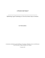 A portal to the future? Optimising legal technology to close the justice gap in Aotearoa