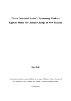 "Green industrial action": examining workers' right to strike for climate change in New Zealand