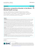 Obsessive-compulsive disorder in the World Mental Health surveys