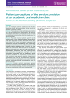 Patient perceptions of the service provision at an academic oral medicine clinic