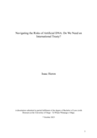 Navigating the risks of artificial DNA: Do we need an international treaty?