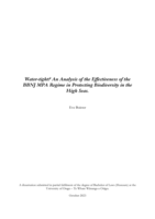 Water-tight? An analysis of the effectiveness of the BBNJ MPA regime in protecting biodiversity in the high seas