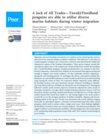 A Jack of All Trades - Tawaki/Fiordland penguins are able to utilise diverse marine habitats during winter migration