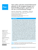 Inter-colony and inter-annual behavioural plasticity in the foraging strategies of a fjord-dwelling penguin-good news in the face of environmental change?