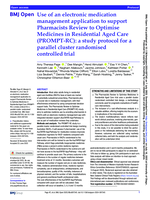 Use of an electronic medication management application to support Pharmacists Review to Optimise Medicines in Residential Aged Care (PROMPT-RC): a study protocol for a parallel cluster randomised controlled trial