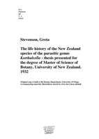 The life history of the New Zealand species of the parasitic genus Korthalsella