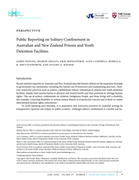Public Reporting on Solitary Confinement in Australian and New Zealand Prisons and Youth Detention Facilities
