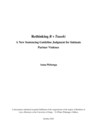 Rethinking R v Taueki: A new sentencing guideline judgement for intimate partner violence