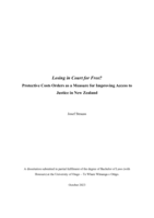 Losing in court for free?  Protective costs orders as a measure for improving access to justice in New Zealand