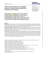 Ultra-early computed tomography markers of haematoma expansion: Potential trial targets?
