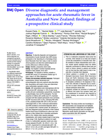 Diverse diagnostic and management approaches for acute rheumatic fever in Australia and New Zealand: findings of a prospective clinical study