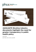 #JUULGATE Nicotine industry documents highlight the need for greater transparency in public health policy