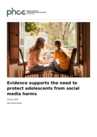 Evidence supports the need to protect adolescents from social media harms