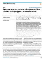 Extreme weather event attribution predicts climate policy support across the world
