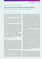 Use of articaine by dentists in New Zealand