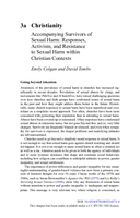 Christianity: Accompanying Survivors of Sexual Harm: Responses, Activism, and Resistance to Sexual Harm within Christian Contexts