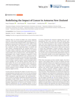 Redefining the Impact of Cancer in Aotearoa New Zealand
