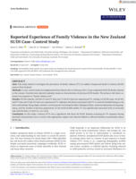 Reported Experience of Family Violence in the New Zealand SUDI Case-Control Study