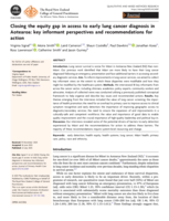 Closing the equity gap in access to early lung cancer diagnosis in Aotearoa: key informant perspectives and recommendations for action