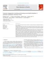 Consumer engagement in teaching and learning across health disciplines: a systematic quantitative literature review
