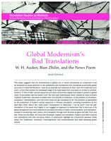 Global Modernism’s Bad Translations: W. H. Auden, Bian Zhilin, and the News Poem