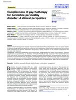 Complications of psychotherapy for borderline personality disorder: A clinical perspective