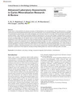 Advanced Laboratory Assessments in Caries Mineralization Research: A Review