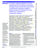 Canadian Adaptive Platform Trial of Treatments for COVID in Community Settings (CanTreatCOVID): protocol for a randomised controlled adaptive platform trial of treatments for acute SARS-CoV-2 infection in community settings