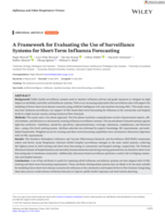 A Framework for Evaluating the Use of Surveillance Systems for Short‐Term Influenza Forecasting