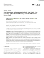 Need Assessment to Incorporate Geriatric Oral Health Care Education in New Zealand Nursing Curricula: A Narrative Review Study