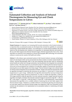Automated Collection and Analysis of Infrared Thermograms for Measuring Eye and Cheek Temperatures in Calves