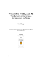 Wellbeing, work, and AI: The impacts of artificial intelligence on work