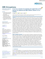 From Sea to Summit: Investigating the Explicit Role of SST Increase for Regional and High‐Altitude Climates in New Zealand