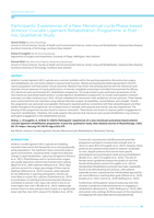 Participant’s experiences of a new menstrual-cycle phase-based anterior cruciate ligament rehabilitation programme: A post-hoc qualitative study