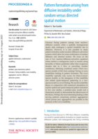 Pattern formation arising from diffusive instability under random versus directed spatial motion
