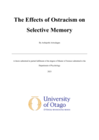 The Effects of Ostracism on Selective Memory